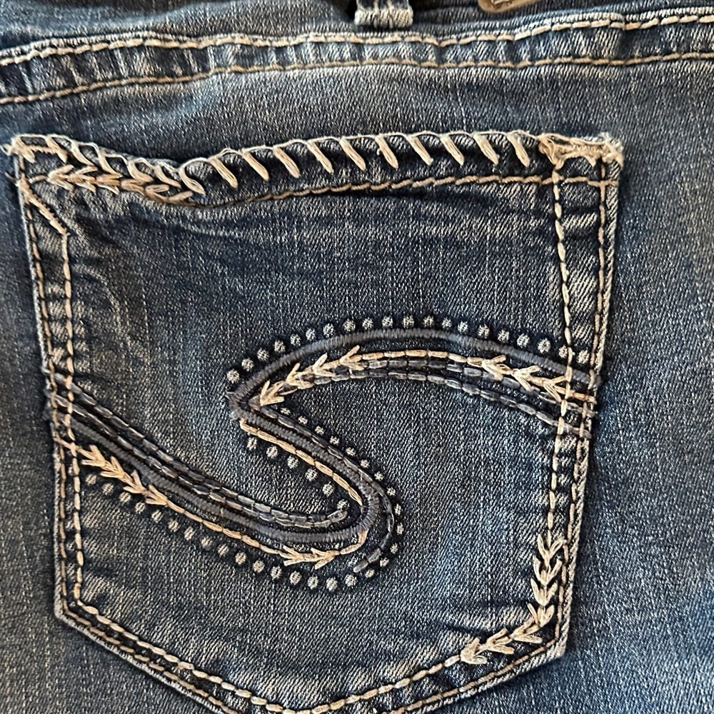 Silver Jeans Dark Blue Embroidered Women's Jeans